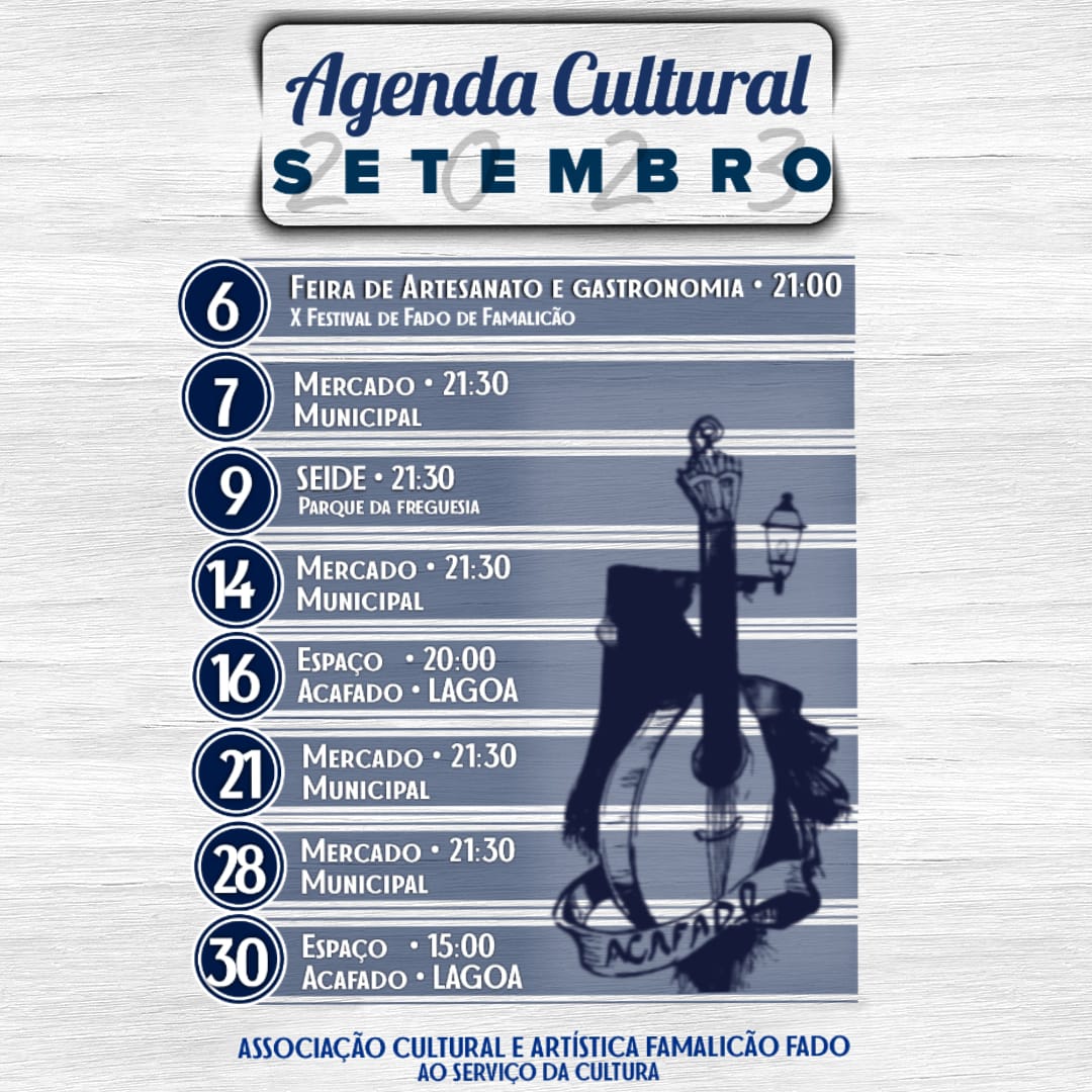 Agenda Cultural de setembro 2023