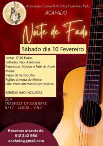 Jantar com Fado no Espaço - 10-02-2024 - Cartaz