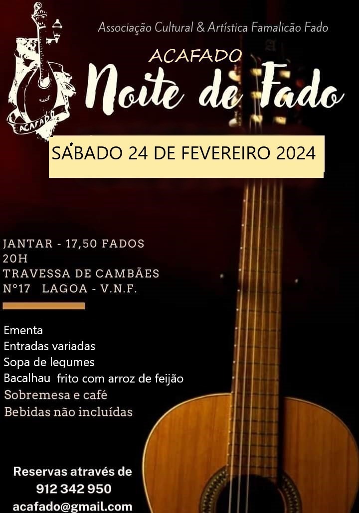 Noite de Fado - 24-02-2024 - Cartaz