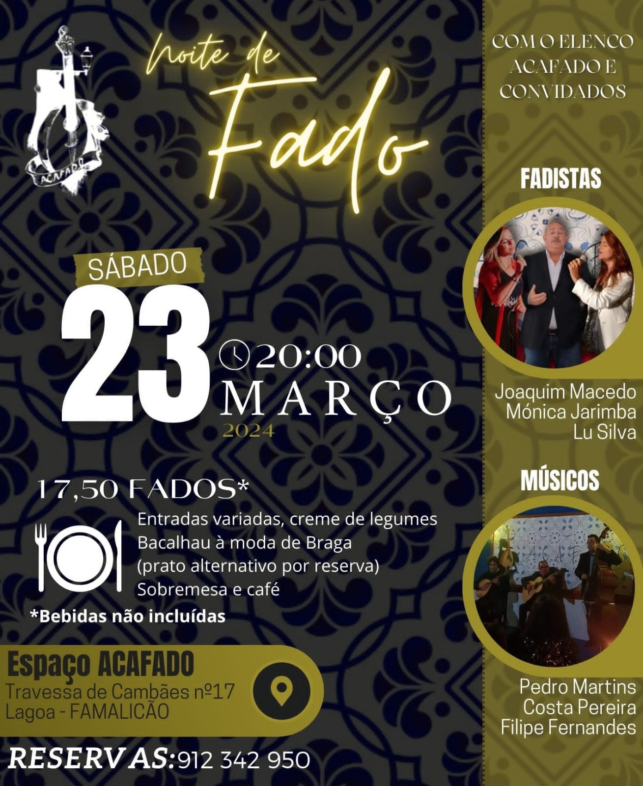 Noite de Fado - 23-03-2024 - Cartaz