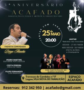 Comemoração do 3º Aniversário da Acafado - 25-05-2024 - Cartaz