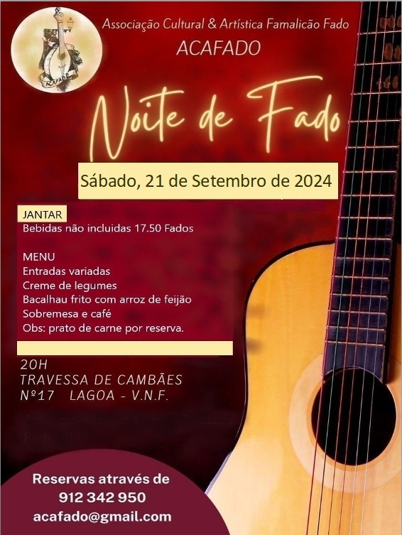 Noite de Fado - 21-09-2024 - Cartaz