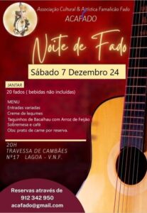 Noite de Fado - 07-12-2024 - Cartaz
