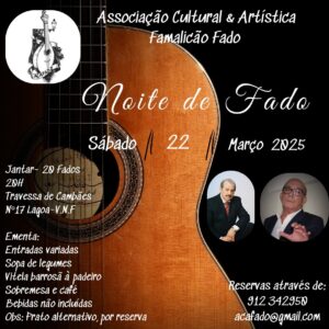 Noite de Fado - 22-03-2025 - Cartaz2