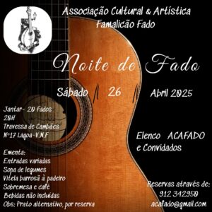 Noite de Fado - 26-04-2025 - Cartaz