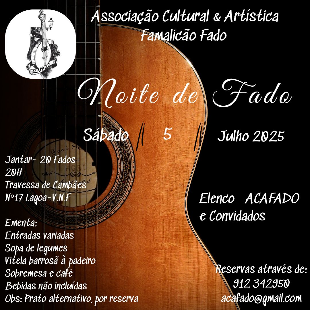 Noite de Fado - 05-07-2025 - Cartaz