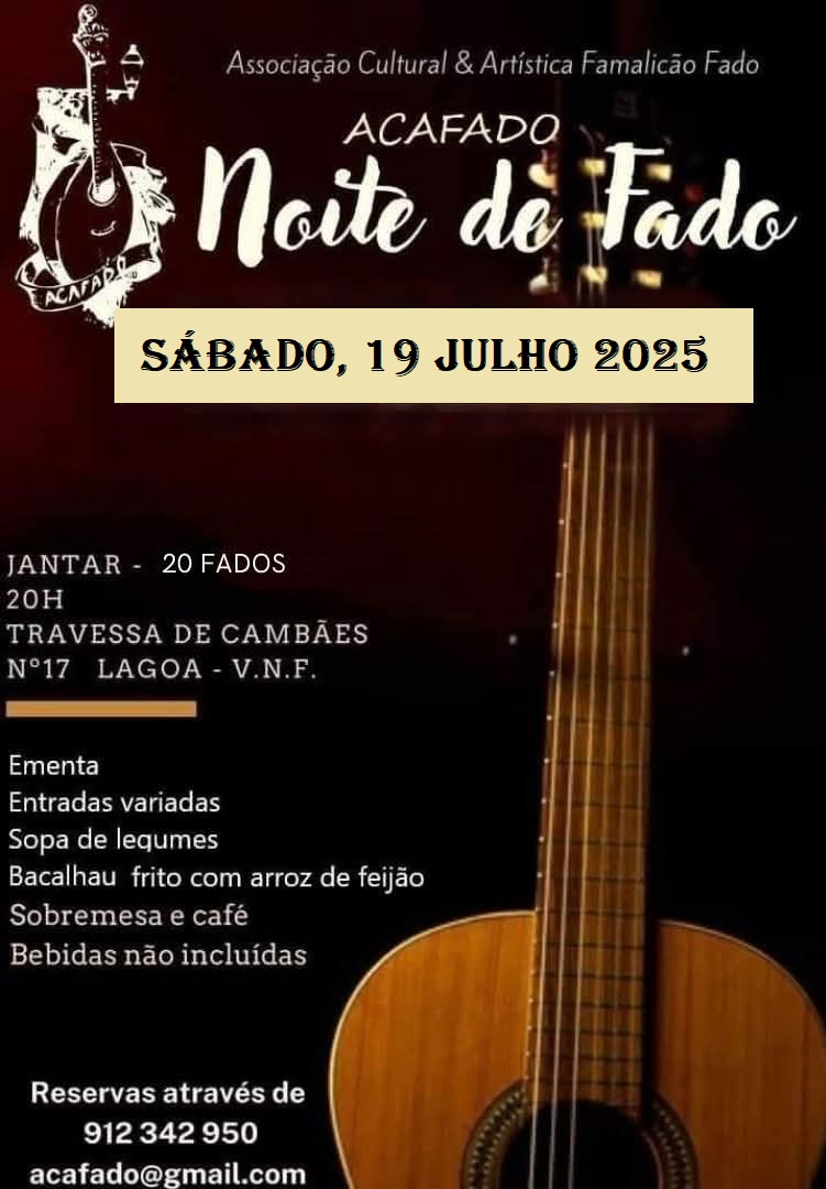 Noite de Fado - 19-07-2025 - Cartaz