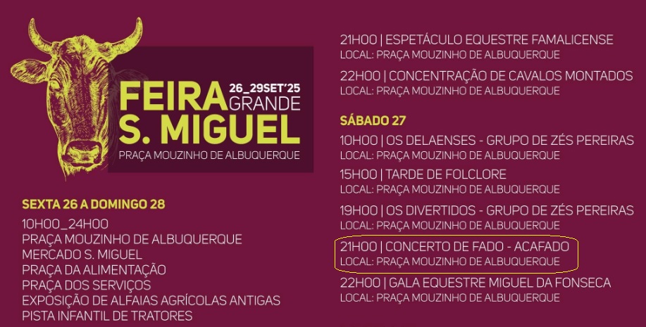 Feira Grande de S. Miguel - 27-09-2025 - Cartaz