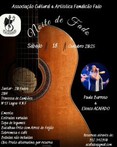 Noite de Fado - 18-10-2025 - Cartaz