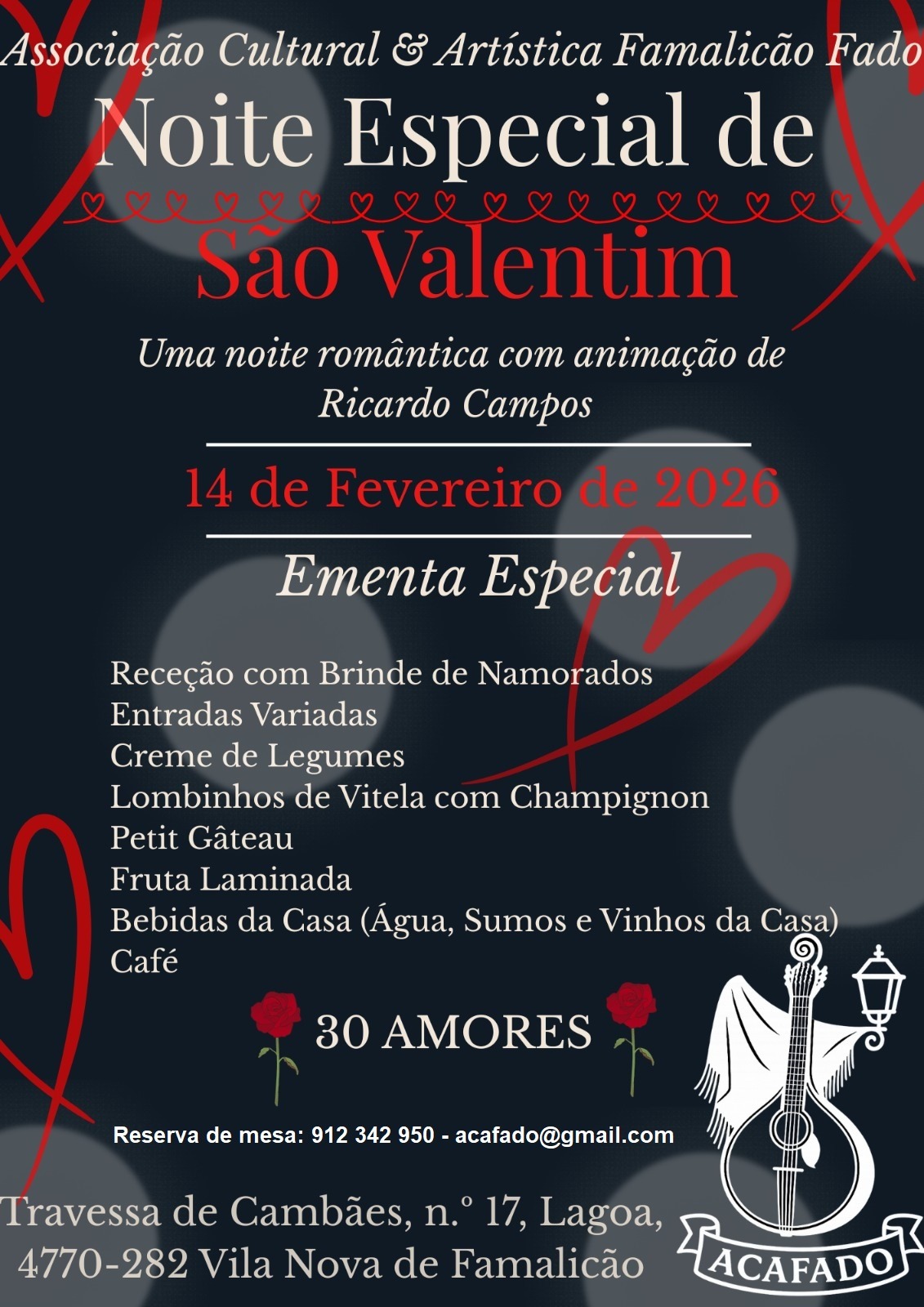 Noite Especial S. Valentim - 14-02-2026 - Cartaz